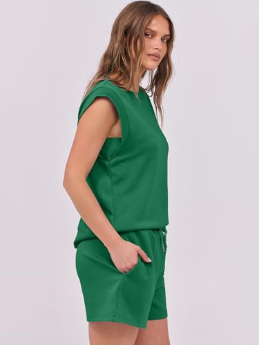 Image of ANRABESS Two Piece Sets for Women 2026 Summer Short Lounge Set Casual Beach Vacation Outfits Spring Sweatsuits Tracksuit