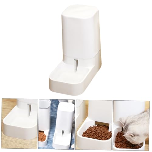 Garneck 1Pc Automatic Pet Feeder Durable Plastic Dog Cat Food Bowl with Opaque Design for Freshness Easy to Clean Stable Feeding for Your Pets