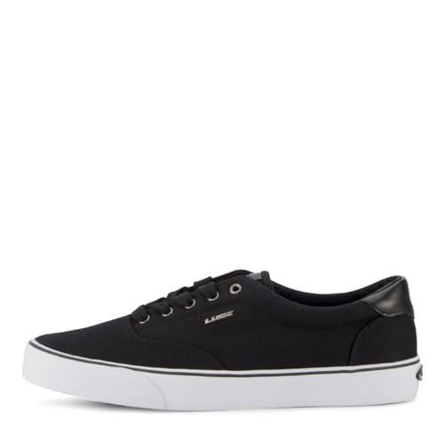 Lugz Men's Flip Fashion Sneaker, Black/White, 15 M US