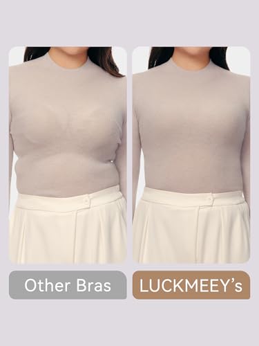 LUCKMEEY Bras for Women No Underwire Deep V Wireless Bra Push Up Seamless Bras Full Coverage Bralettes Everyday Bra4