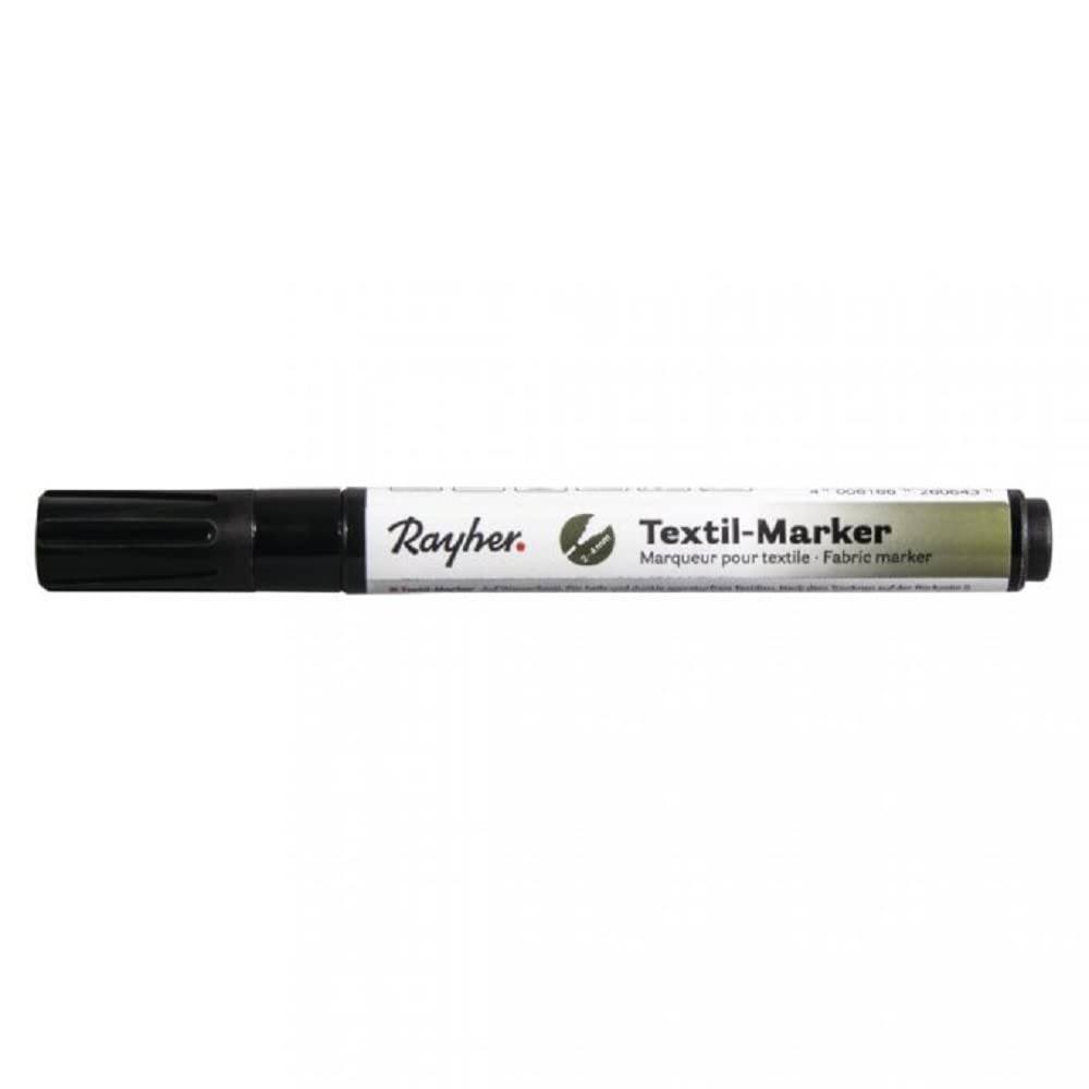 Rayher Textile Marker Opaque Bullet Tip 2-4 mm Black