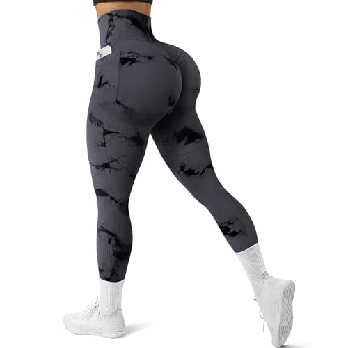 Litthing Gym Leggins Deporte Mujer Yoga Leggings Push Up Suaves Elásticos Tie Dye Mujer Anticeluliticos sin Costuras Opaco Scrunch Pantalones Yoga Running