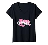 donna cowgirl regalo occidentale cowboy cappello stivali cowgirl regali maglietta con collo a v