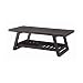 Coffee Table with Slatted Bottom Shelf Cappuccino