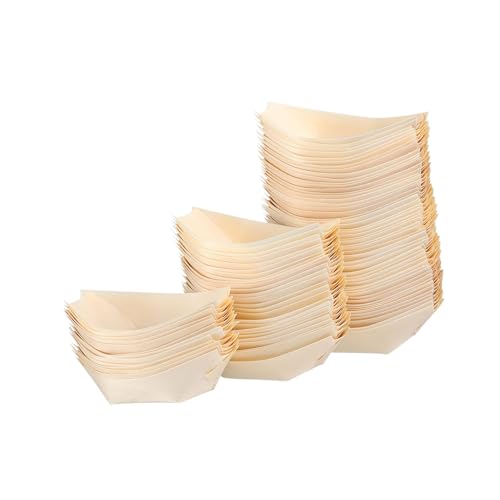Platos desechables de madera para sushi 6 pulg x100 miniatura 1
