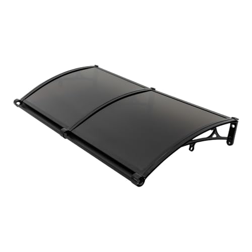 Toldo en arco para puerta de entrada de aluminio estable e impermeable 2