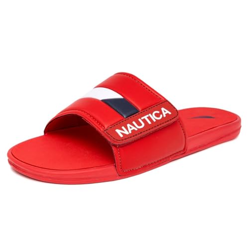 Image of Nautica Men's Athletic Slide Sandal, Adjustable Straps, Comfort Slip-On