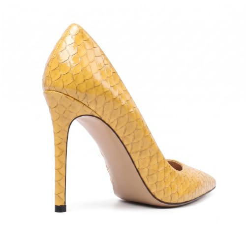 Image of Eldof Women's Classic Dress Pumps Shoes, Sexy Pointed Toe 4 inch Stiletto High Heels, Office Formal Slip On Size 5-13