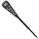 GARVALON 2er-Set Schwarze Grabvasen mit Erdspieß, wetterfeste Kunststoff Blumenkörbe für Friedhofsdeko, langlebige Grabschmuck Blumenhalter für Grabstätten und Gedenkorte