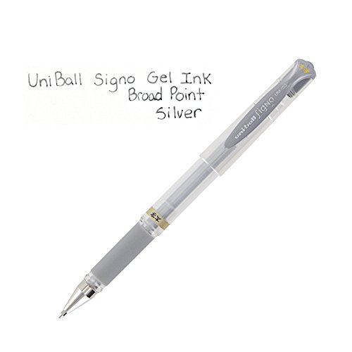 Bolígrafo Uni-Ball Signo UM-153 de tinta plateada, pack 3 miniatura 4