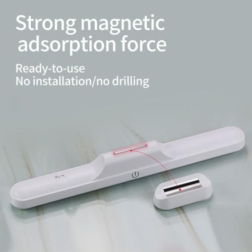 Image of Rechargeable Magnetic Wall Light with Touch Control | LED Study Table Lamp for Students | Dimmable Reading Light for Bedroom, Dressing Table & Picture Lighting | Wireless & Adjustable Light Bar