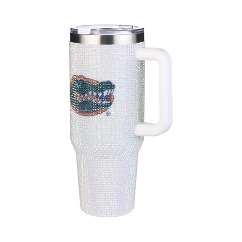 Image of The Memory Company Officially Licensed 40oz White Bling Game Day Tumbler, University of Florida