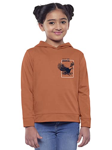 Image of HELLCAT Girls Regular Fit Fulsleeve Hooded Sweatshirt with Rib - Pack of 1