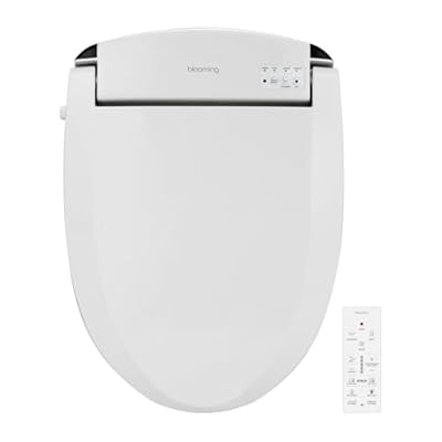 Blooming NB-R1060TE Bidet Toilet Seat, Smart Toilet Seat with Dual Nozzle, Warm Water, Dryer, Heated Seat, Ambient Nightlight, Electric Bidet with Remote (White/Elongated)