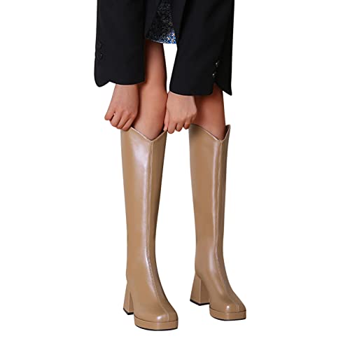 Bottes en cuir bout carré pour sublimer la silhouette des dames - 5