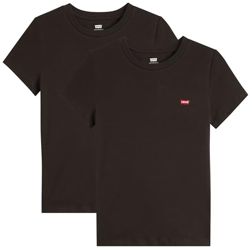 Levi's 2 Pack Essential SS Tee 2 Pack Tee Anthra, 2 Confezioni da tè Antracite, S