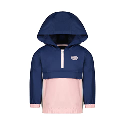 LONDON FOG baby girls Packable Popover Jacket Windbreaker, Navy, 12 Months US