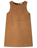 Springfield Fake Suede Sleeveless Short Dress, Brown, XS Mujer