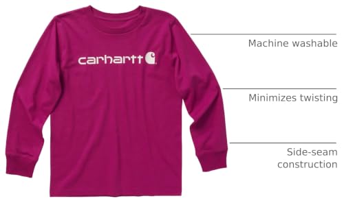 Image of Carhartt Girls' Knit Long Sleeve Henley-Neck T-Shirt