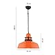 Stylish Orange Chandelier, Adjustable Height 30-130 cm, Metal Body, Ø34 cm, E27 Socket (Max 40W), Perfect for Modern Interiors, IP20 Rated