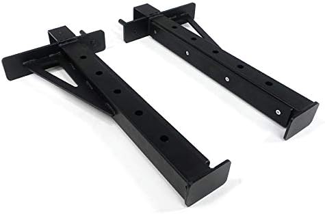 Top-down view of two Force USA MyRack Front Half Safeties