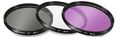 49Mm Multi-Coated 3 Piece Filter Kit (Uv-Cpl-Fld) For Canon Ef 50Mm F/1.8 Stm Lens #TOP1