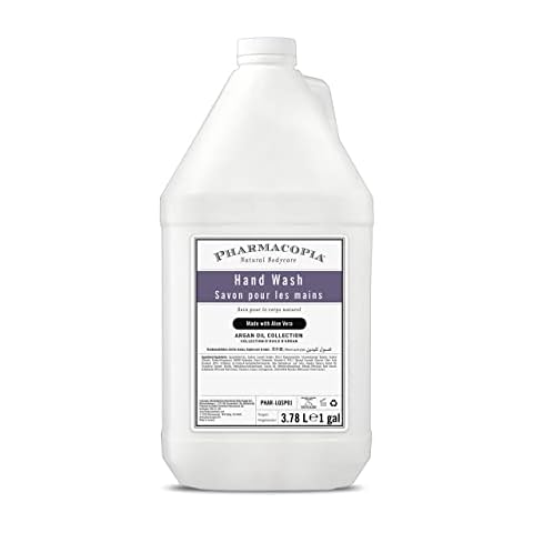 Pharmacopia Hotel Collection Argan Oil Hand Wash - Moisturizing Hand Soap with Natural and Organic Ingrediens - Vegan, Cruelty-Free Liquid Soap Refill - No Parabens or Sulfates, 128 oz Cover