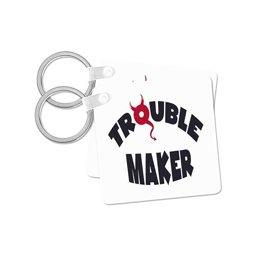 3dRose, Little Red Devil in Trouble Maker, Troublemaker, set of