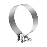 EVIL ENERGY 5.0 Inch Exhaust Clamp,Narrow Band Muffler Clamp Stainless Steel for Pipes,Mufflers,Catalytic Converters 2PCS