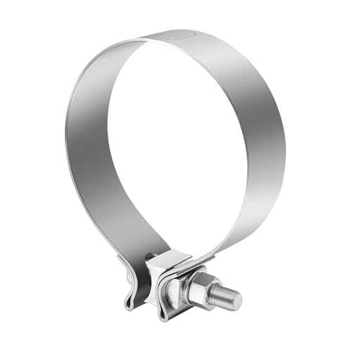 EVIL ENERGY 5.0 Inch Exhaust Clamp, Narrow Band Muffler Clamp Stainless Steel for Pipes, Mufflers, Catalytic Converters 1PCS