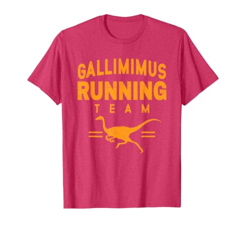 Gallimimus Running Team T-Shirt, Men, Red Heather, Large