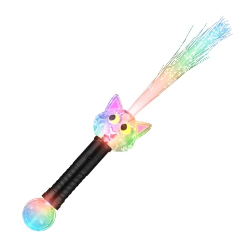 FlashingBlinkyLights Light Up Fiber Optic Kitty Cat Party Wand