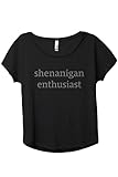 Thread Tank Shenanigan Enthusiast Women's Fashion Slouchy Dolman T-Shirt Tee Heather Black XL