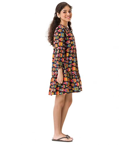 Image of Uptownie Lite Girls Knee Length A-Line Tiered Dress