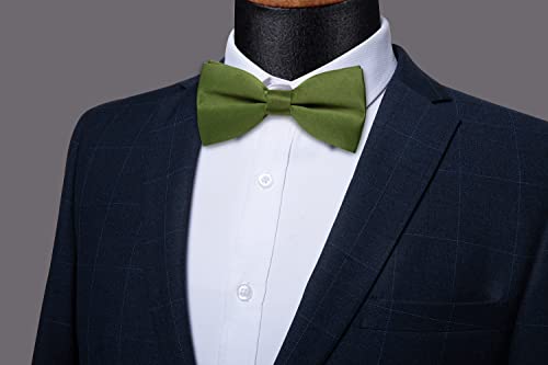 Image of YourTies Bow Ties for Men Pretied Bowties Solid Color Satin Bow Tie Formal Business Tuxedo Wedding Party Prom