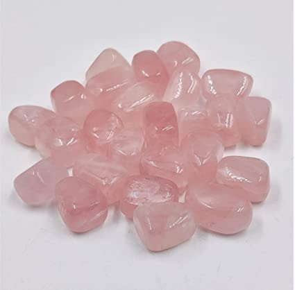 New Shyam Agate Rose Quartz Natural Tumbled Pebbles Stones for Heart Chakra Healing Reiki Crystal Therapy, Love, Relationship & Marriage (100 Grams)