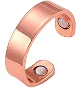 BioMag Magnetic Copper Rings for Women Men with 3500 Gauss Magnets 99.9% Solid Pure Copper,Adjust...