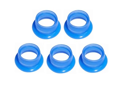 KINGTAIR 1/10 Scale RC Off/on Road Car Engine Motor .12 15 .18 20 Rear Exhaust Pipe Manifold Gasket Seal Tubing Joint Adapter Silicone Gasket 5pcs/Bag Blue FC Power OS SH GO HSP VX