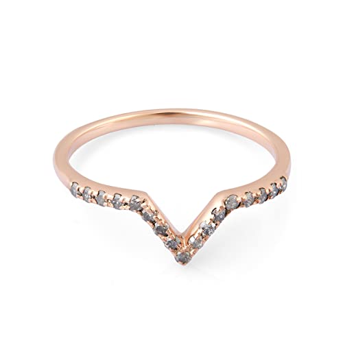 Bague en or rose 14 carats et diamant sel et poivre, le choix d'un bijou durable qui ne ternit pas