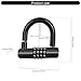 High-Security Bike Chain U-Lock Alloy Steel Anti-Theft Combination Padlock for Travel & Camping High Security Motorcycle with Code