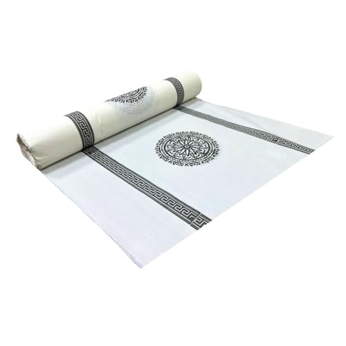 Houzi Sufra Roll Table Sheet Plastic Table cloth Printed Anti-Bacterial HDPE Disposable Table Sheet Reusable Dining Table Cover Assorted Color (90mtr x 1.36mtr x 5kg)
