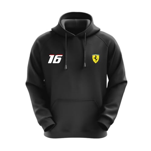 DUDEME FERR C16 Motorsport Hoodie for Car Enthusiast for Men & Women Black Hoodie 100% Cotton Car Printed Hoodies.