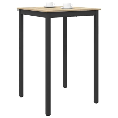 Tomostar Table de Bar Carrée, Table de Bistrot Haute Table de Cuisine 70x70x105 cm Bois d'ingénierie