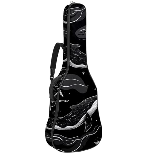 Sac de transport pour guitare basse 104 cm avec motif sirène et baleine