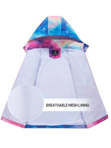 Image of SaphiRose Kids Waterproof Rain Jacket Mesh Lined with Removable Hood