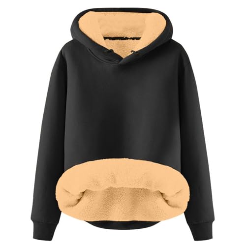 Sweat à capuche en velours femme vêtement chaud uni mode automne hiver