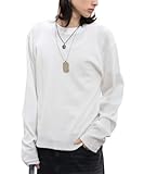 [ウィゴー] Tシャツ ワッフル ロンT 長袖 長袖Tシャツ トップス 無地 服 春服 通年 シンプル ギフト メンズ M ホワイト