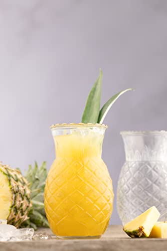 Image of Ravenhead Premium Pineapple Cocktail Glasses Set of 4, 675ml | Quirky Glassware for Juice, Mocktails & Cocktails | Multipurpose Drinkware Set, Crafted in UK
