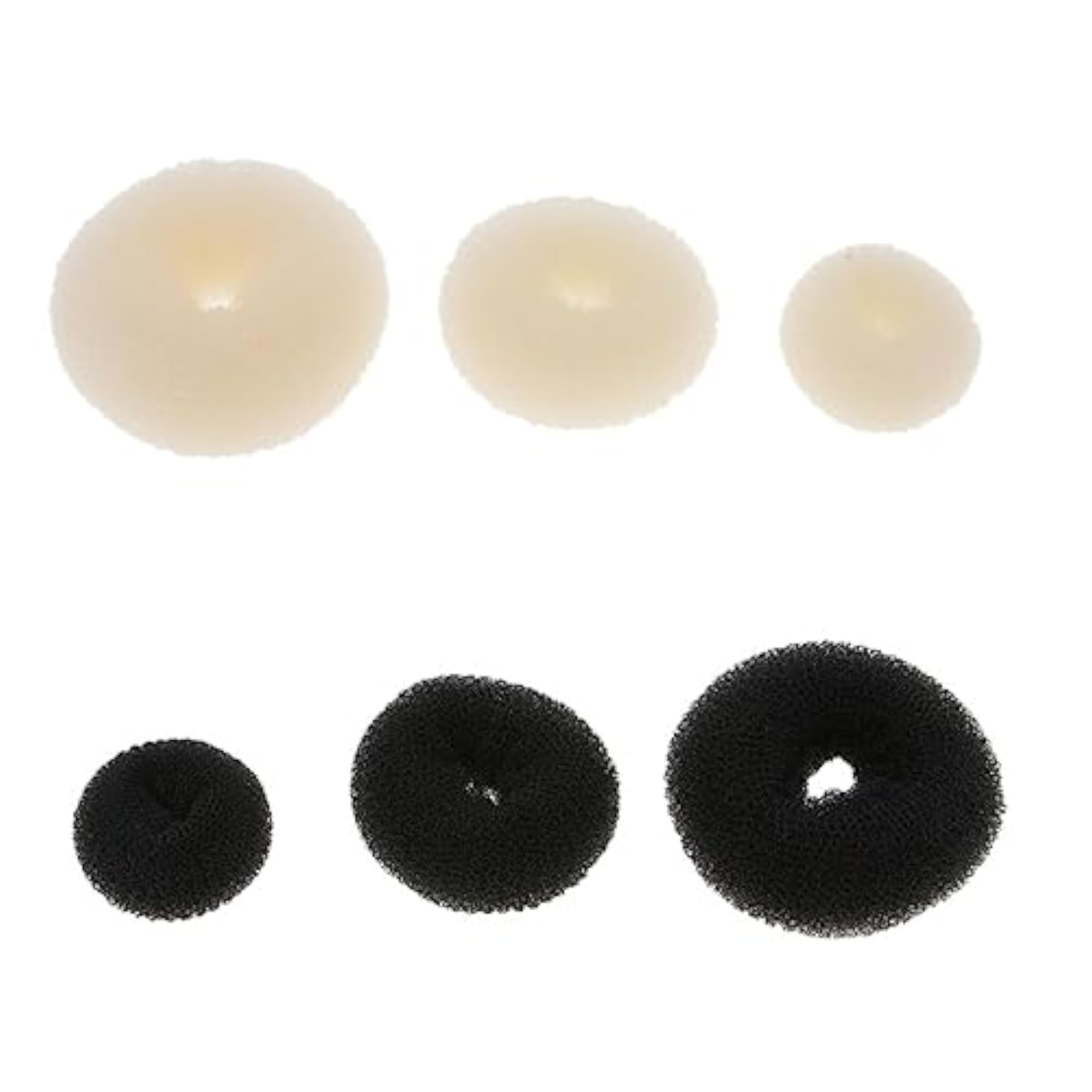 3 Size Hair Donut Bun Makers Rings, Beige