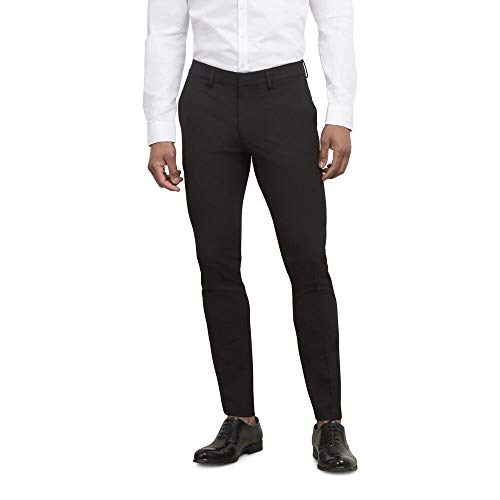 Kenneth Cole REACTION mens Skinny Fit Flat Front 4 Way Stretch Dress Pants, Black, 30W x 29L US by Kenneth Cole New York - Used condition - US$19.95